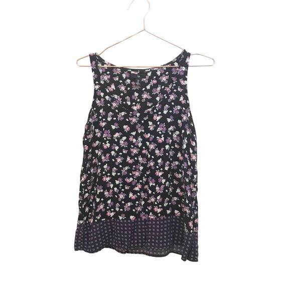 Gap factory floral sleeveless blouse size medium - Picture 1 of 6